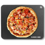 Mophorn - vevor Pierre a Pizza 340 x 250 x 6 mm Plaque a Pizza pour Four Pre-assaisonnee en Acier au Carbone Plat a Pizza Croustillante Rectangulaire