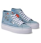 DC Shoes Femme Plateforme Manuelle Hi Basket, Denim foncé chiné, 40 EU