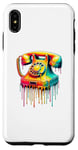 Coque pour iPhone XS Max Dripping Paint Art Téléphone Vintage Fixe Cadran