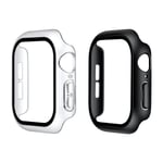 Triacle 360 Apple Watch Series 10 42 mm skjermbeskytterdeksel 2-pakning, sort/gjennomsiktig