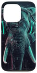 Coque pour iPhone 13 Pro Elephant Music Animal Casque audio art numérique Tech