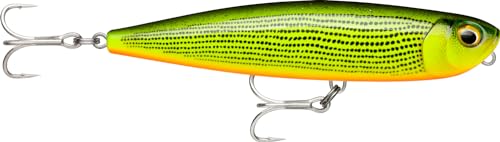 Rapala - Leurre de Pêche Precision Xtreme Pencil Exo Construction Plastique - Leurre Mer Flottant - Profondeur de Nage Surface - Taille 10,7cm / 21g - Fabriqué en Estonie - Golden Dorado