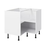 Caisson bas d'angle de cuisine GoodHome Caraway Blanc H. 72 cm x l. 93 cm