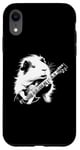 Coque pour iPhone XR Cochon d'Inde jouant de la guitare électrique Rock Star Guitarist