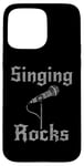 Coque pour iPhone 15 Pro Max Singing Rocks, chanteur chanteur musicien rock Goth