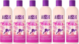 Aussie Bouncy Curls Hydrating Shampoo for Wavy & Curly Hair 6 x 300 ml Pack of 6