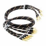 Vincent High End Speaker Cable, Bi-wire stereo 2x3 meter