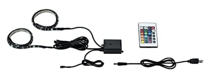 Paulmann 70706 Function USB-Bande LED 2x50cm, RGB 2,5W, 5V, Noir, Métal/Plastique