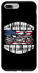 iPhone 7 Plus/8 Plus One Life Ride The Hell Out Of It US Flag Motorcycle Biker Case