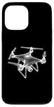 Coque pour iPhone 13 Pro Max Drone 3D Wireframe - Drone volant vintage amateur de pilote