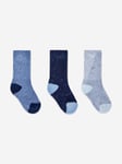 Nike Boys 3 Pack Nep Boot Socks Set in Navy - Blue - Size 5-7Y