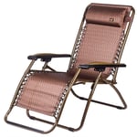 BSJZ Transats et fauteuils inclinables de Jardin Chaise Pliante Marron Chaise Longue réglable Chaise Longue inclinable pour Piscine de Plage Patio extérieur Jardin C