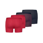 Levi's Boxer sous-vêtement, Rouge/Noir, XXL (Lot de 4) Homme