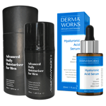 Dermaworks Mens Hydrating Skincare Set Hyaluronic Acid Serum & Moisturiser