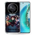 Cokitec Coque Renforcée pour Honor Magic 6 Lite 5G Manga Demon Slayer Noir