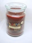 Wickford & Co Gingerbread Scented Candle Glass Jar 95 Hours Home Fragrance Red