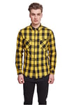 Urban Classics Mens Checked Flanell Flannel Shirt, Blk/Honey, XL UK