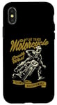 Coque pour iPhone X/XS Flat Track Moto Style Vintage Retro Race Design