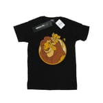 Disney Dam/Damer Lejonkungen Mufasa Och Simba Bomull Pojkvän Black 4XL