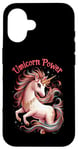 iPhone 16 Cute Girl's Magical Unicorn Power Case