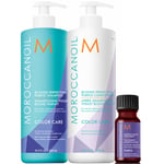 Moroccanoil Blonde Shampoo and Conditioner 500ml Duo with Free Moroccanoil Treatment Purple 10ml (Worth £105.75)