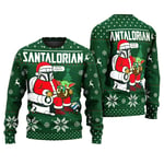 The Mandalorian Santalorian och Baby Yoda Fula Tröja Star Wars God Jul Herrar Sweatshirt Höst Vinter Dam Pullover stil 4 style 4 S