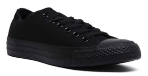 Converse M5039 CtAs Unisex Low Top Trainers In Black Mono Size UK 3 - 12