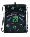 MINECRAFT Shoe Bag, 41 x 30, Black/Green, Games