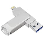 Clé USB 32 Go 3.0, Extension Mémoire iPhone iPad, USB 2.0 Flash Drive 3 in 1 Clé USB OTG pour iPhone/ iPad/ iPod/ Android/ Portable