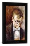 Kunst für Alle 'Image encadrée de Russian School Portrait of The Composer Dmitri Shostakovich (1906–75), 1950s, d'art dans Le Cadre de Haute qualité Photos Fait Main, 30 x 40 cm, Noir Mat