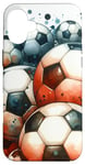 iPhone 16 Plus Funny Cool Soccer Balls Pattern Football Soccer Design Case