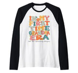 In My First Time Grandpa Era Groovy 1st Time Grandpa Cute Raglan Baseball Tee