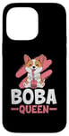 Coque pour iPhone 14 Pro Max Boba Queen - Thé au lait pour chien - Pour amoureux des perles