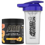 Applied Nutrition Bundle ABE Pre Workout 375g + 700ml Protein Shaker | All Black Everything Pre Workout Powder, Energy & Physical Performance with Creatine, Beta Alanine (Tropical)