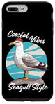 Coque pour iPhone 7 Plus/8 Plus Coastal Vibes Mouette de plage Motif mouette