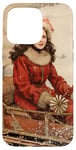 iPhone 15 Pro Max Red Winter Accessories For Women Vintage Christmas Sleigh Case