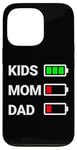 iPhone 13 Pro Funny Parental Energy Mom Dad Battery Indicator Case