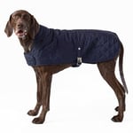 HUGO & HUDSON x Hackett Veste matelassée pour Chien avec col en Velours côtelé, Bleu Marine S35