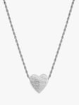 Tutti & Co Embrace Textured Heart Chain Necklace