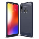 Carbon Flex Motorola Moto E6 Plus skal - Blå