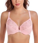 DotVol Femme Soutien-Gorge Grande Taille avec Armature Soutien Complet Plusieurs Façons à Porter 95D Rose