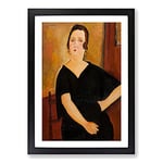 Big Box Art Madame Amedee by Amedeo Modigliani Framed Wall Art Picture Print Ready to Hang, Black A2 (62 x 45 cm)