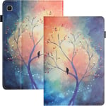 Housse Tablette Pour Samsung Galaxy Tab S5e Sm-T720/T725 Pu+Tpu Coque Tablette Samsung Tab S5e Réveil/Veille Automatique Coque Galaxy Tab S5e Arbre