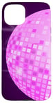 Coque pour iPhone 15 Plus Disco Ball 70s 80s Retro Pink Disco Ball