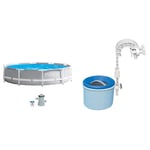 INTEX kit piscine Prism Frame ronde tubulaire 3m05 x 76cm & skimmer de surface deluxe pour autostable ou tubulaire