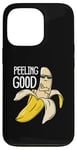 Coque pour iPhone 13 Pro Jeu de mots amusant à la banane Peeling Good