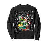 Nickelodeon Rewind Characters Snowing Santa Hats Christmas Sweatshirt