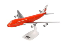 herpa Snap-Fit modèle réduit Avion Braniff International Boeing 747-100 "Big Pumpkin, Miniature à l'échelle 1:250, pièce de Collection, modèle avec Socle, Plastique