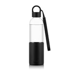 Bodum 12053-01B MELIOR Gourde à emporter en verre, manchon silicone couleur, bouchon à vis, 0.5 l Noir