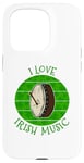 Coque pour iPhone 15 Pro Bodhran de la Saint-Patrick, musique irlandaise